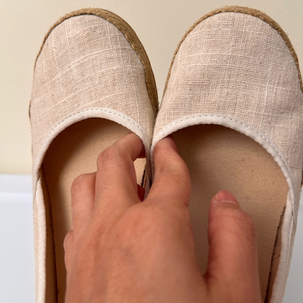 UGG Womens Shoes 6 Casual Slip-On Canvas Espadrilles Sand Loafers Bows Linen - Picture 12 of 12